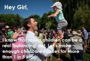 Liberal Leader Justin Trudeau balances his 5-month-old son Hadrian on his hand while attending the B.C. Day Liberal barbeque in Vancouver, B.C., on Monday August 4, 2014. THE CANADIAN PRESS/Darryl Dyck