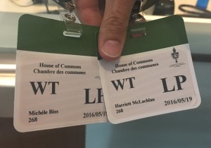 Michele + Harriett nametag
